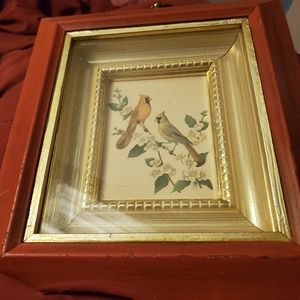 Rare Rudolph Freud Vintage Shadowbox Bird Print